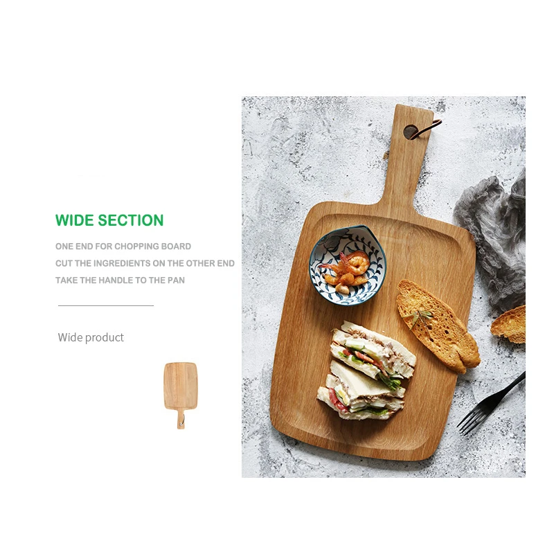 Деревянный поднос кухонная дубовая хлебная доска для фруктов пиццы Детская