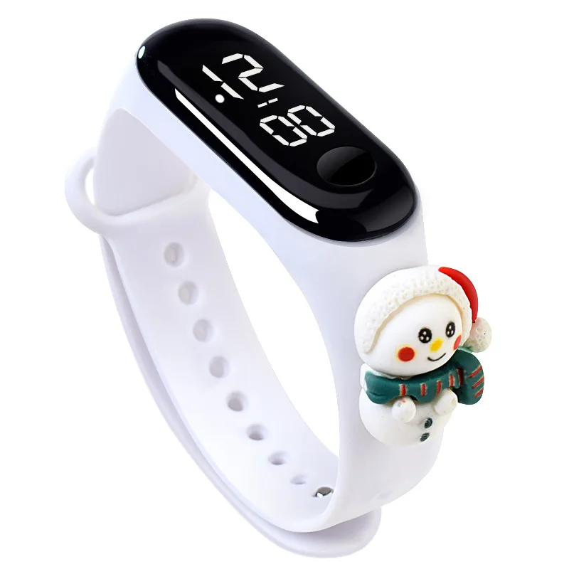 2021 New Fashion Design LED Watch For Children Christmas Cute Cartoon Pattern Watches Santa Pattern Wristband Gifts For Kids new fashion cute animal cartoon silicone band bracelet wristband watch for babies kids gift high quality ll