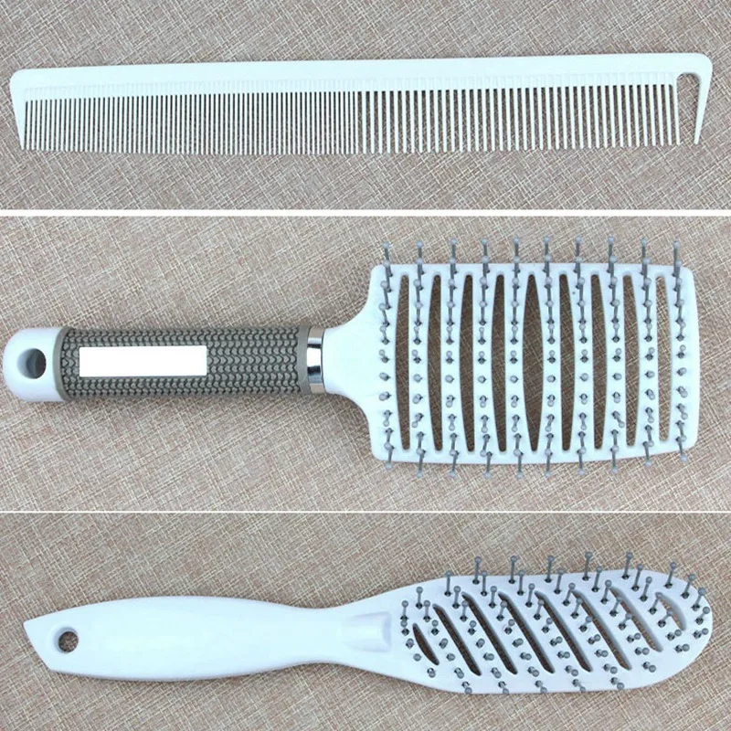 

3Pcs/Set Professional Hair Brush Hair Women Tangle Hairdressing Supply Brush Tool Curly Hair Comb