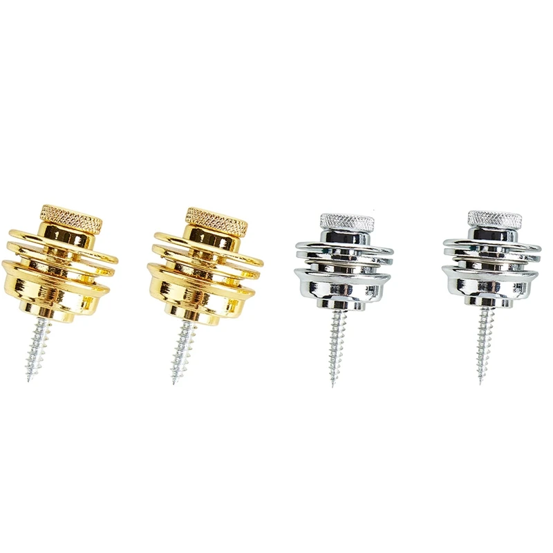 

2 Pcs Guitar Strap Lock Button Quick Release Strap Retainer System for Electric Acoustic Guitar, Bass, Ukulele