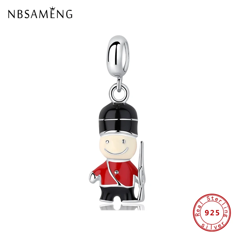 

New 100% 925 Sterling Silver Bead Charm London Household Guards Pendant Charms Fit Original Bracelet Women Diy Jewelry