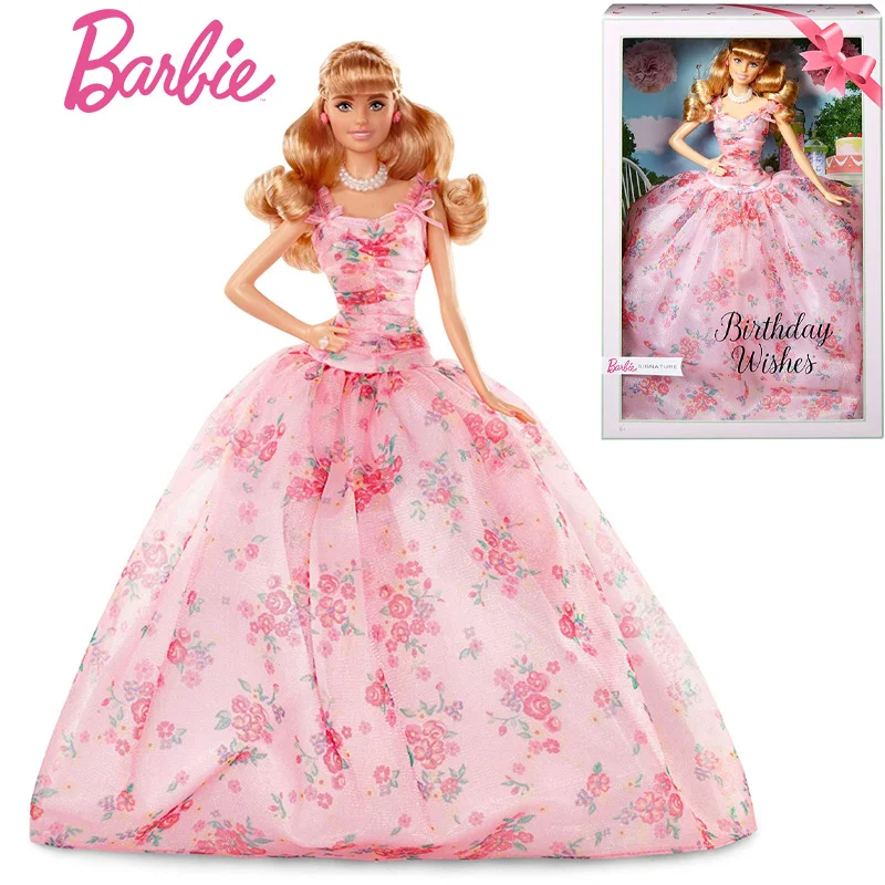 

Оригинальная кукла из серии «пожелания на день рождения» Барби, Красивая блондинка, принцесса Fxc76, коллекционная кукла для девочек Барби, де...