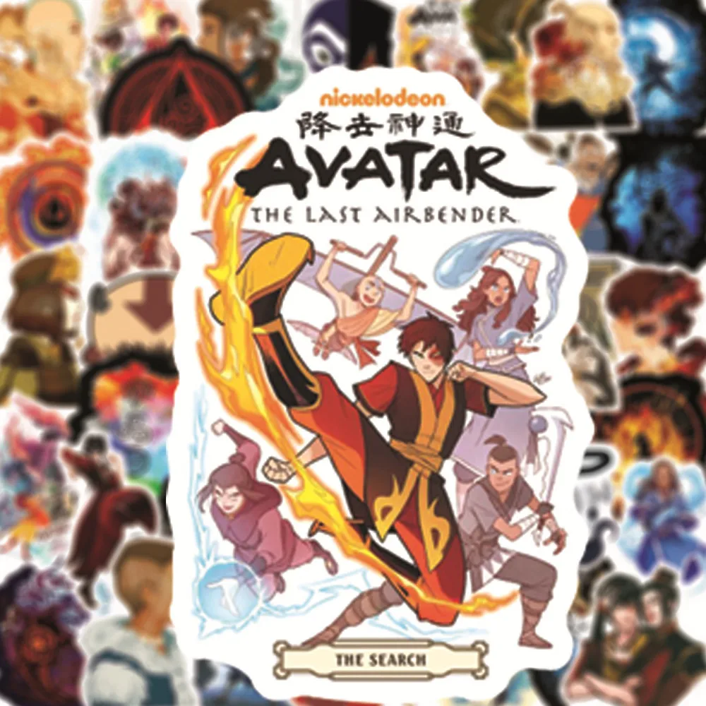 

10/30/50pcs American Cartoon Animation Avatar's Last Airbender Graffiti Violent Aesthetics Martial Arts Gift Sticker Water Cup