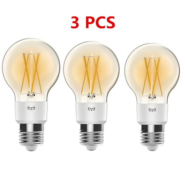 3 PCS Новейший Xiaomi Yeelight умный светодиодный лампочка накаливания E27 Регулируемая яркость энергосберегающая умная лампочка для Mijia APP Apple Homekit - Цвет: 3 PCS