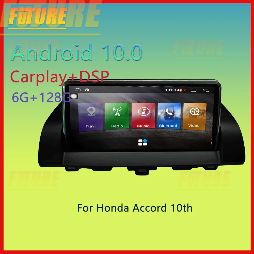

128G Android 10,0 для Honda Accord 10 2018 2019 автомобильный мультимедийный плеер GPS-навигация видео DVD Радио стерео 2 Din DSP головное устройство