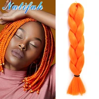 natifah jumbo braiding hair kanekalon hair wholesale hair crochet braid hair 100gpcs synthetic hair extension 24inch purple