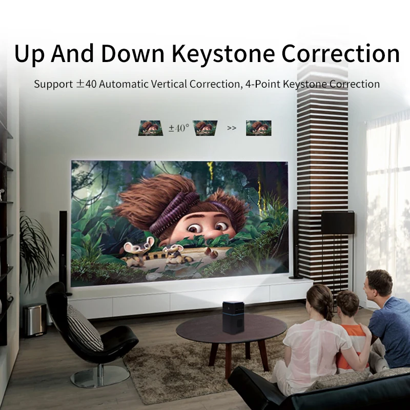 Touyinger D042 7000 мАч аккумулятор DLP портативный проектор Android Mini Beamer 4K светодиодный 5G WiFi