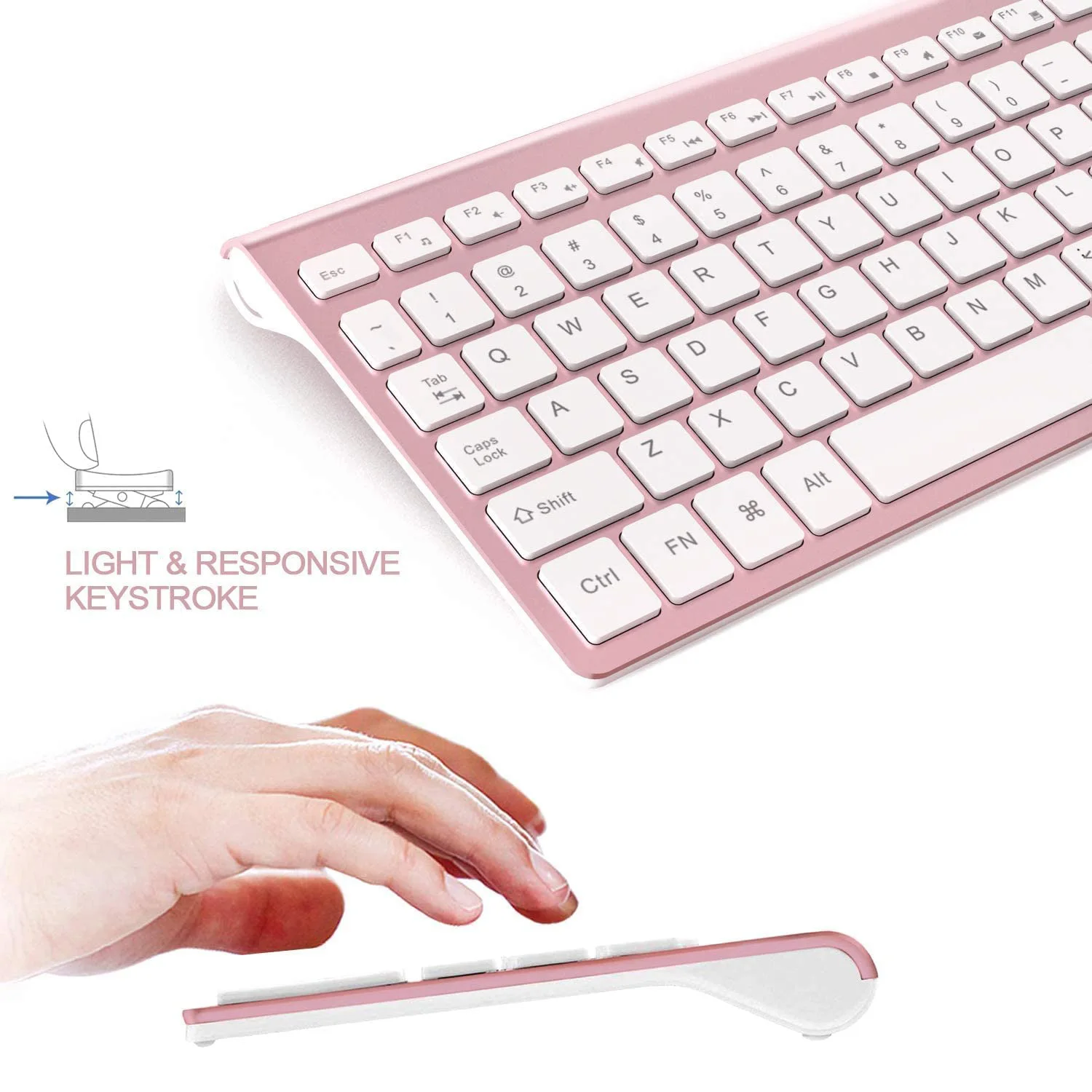 2 4g rechargeable wireless keyboard mouse russian italian ultra thin keyboard and 2400 dpi mice combo for pc computer laptop free global shipping