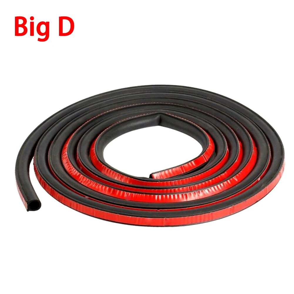 4M Car Door Seal Strip Rubber Trunk Hood Edge Insulation Trim Sloping D-Shaped Anti-friction | Автомобили и мотоциклы