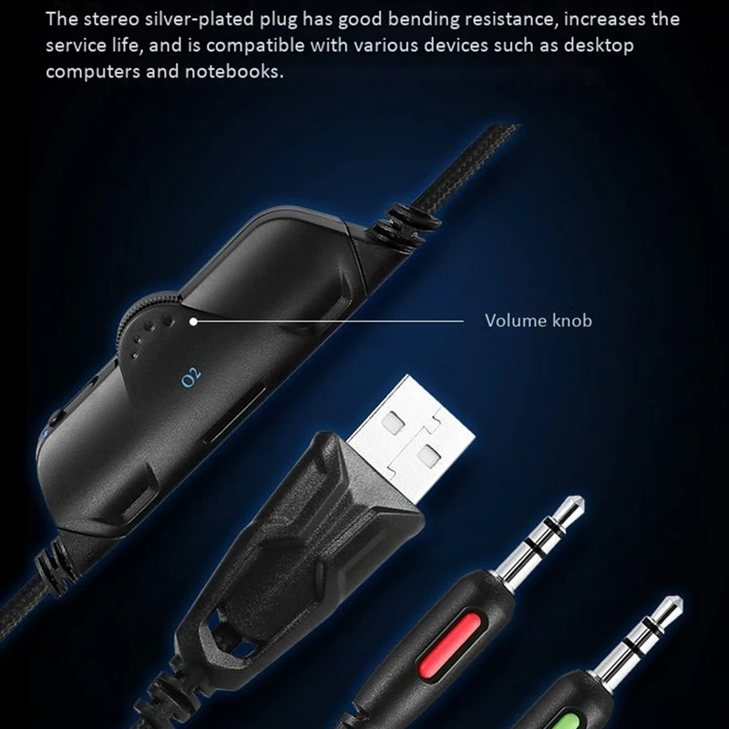 

Gaming Headsets 7.1-Channel Headset Computer Headsets, Computer Headsets with Microphones