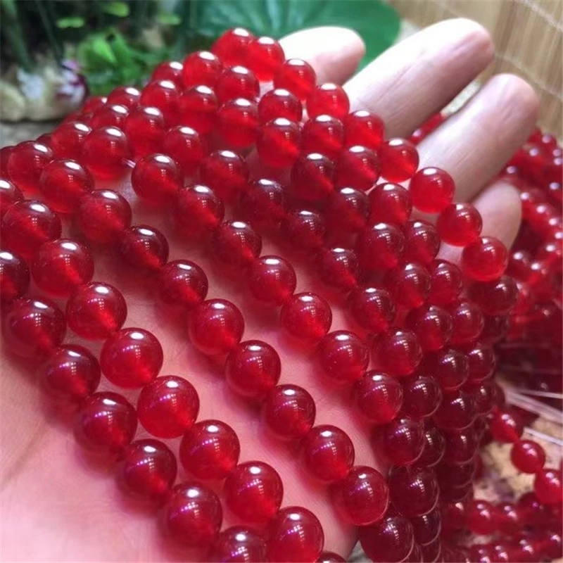 Бусины Из Красного халцедона круглые бусины-разделители аксессуары для