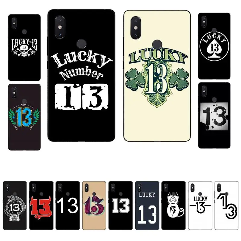 

MaiYaCa Lucky Number 13 Phone Case for Xiaomi mi 8 9 10 lite pro 9SE 5 6 X max 2 3 mix2s F1