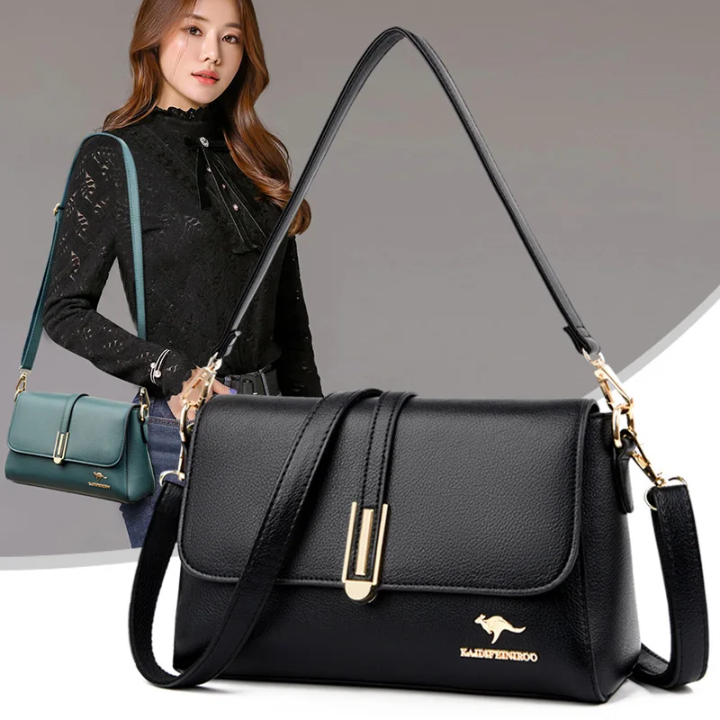 

Simple Clamshell Girl Shoulder Bag High Quality PU Leather Lady Messenger Bag Luxury Brand Designer Bag Elegant Girl Handbag