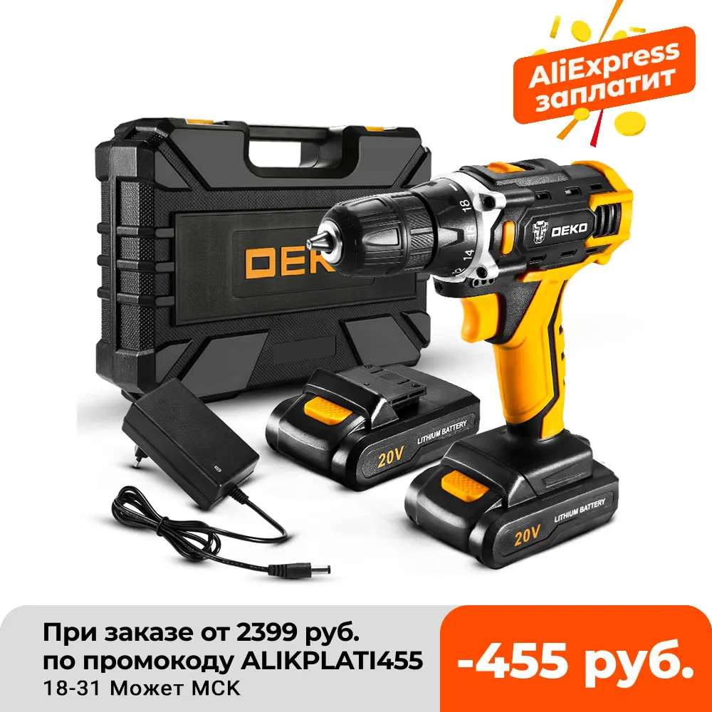 aliexpress.com - DEKO 12/16/20V MAX Cordless Drill Electric Screwdriver,18+1 Torque Settings,2-Speeds,3/8″ Keyless Chuck Power Tools(DKCD Series)