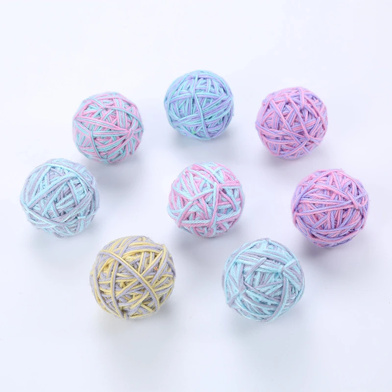 8 шт./компл. игрушки для кошек Интерактивные мягкие шерстяные мячи обучающие