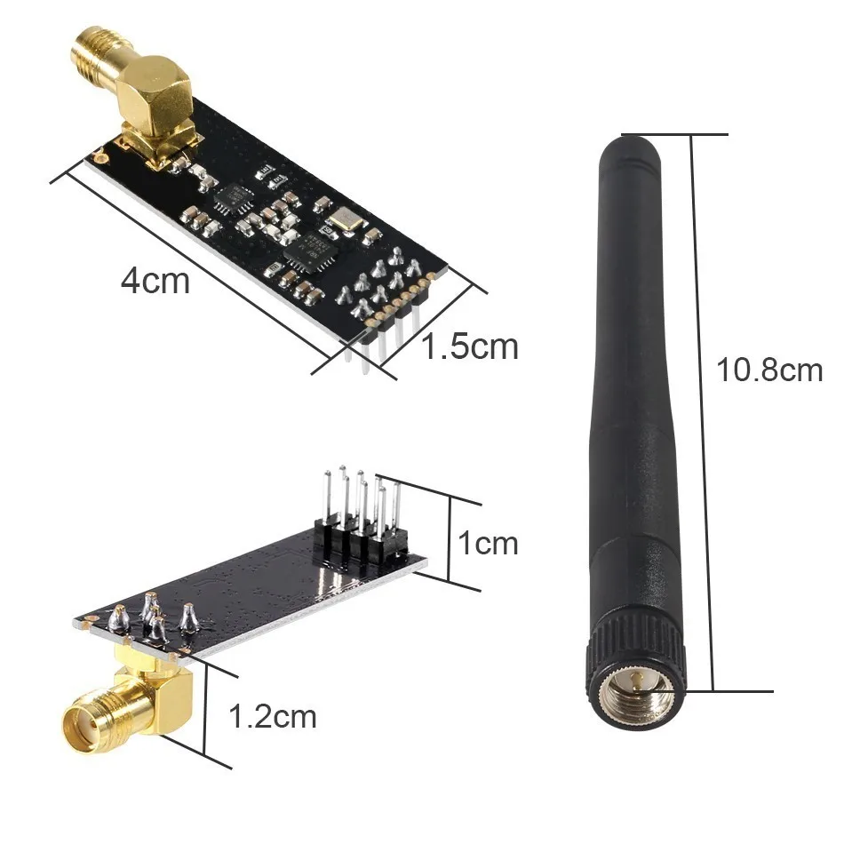 

1100-meter Long-distance Nrf24l01+pa+lna Wireless Modules (with Antenna)