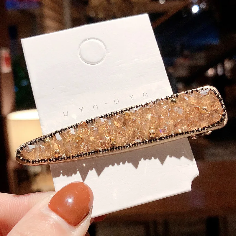 

Ruoshui Woman Rhinestone Hairpins Girls Hair Clip Girls Hair Accessories Stick Femme Barrettes Ornaments Hairgrip Alloy Headwear