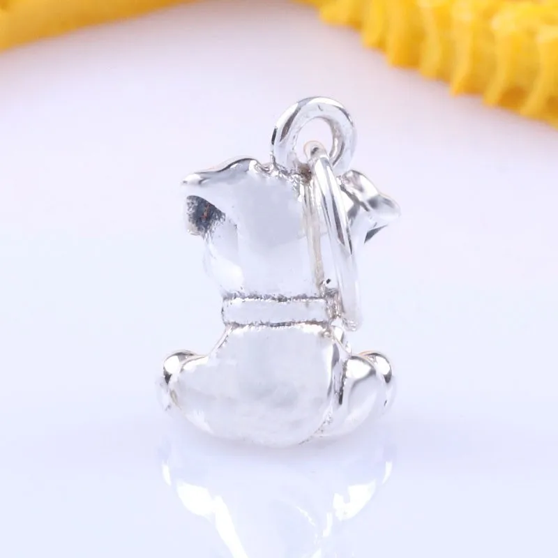 

100% 925 Sterling Silver Charm Adorable Labrador Dog Pendant Fit Pandora Women Bracelet & Necklace Diy Jewelry