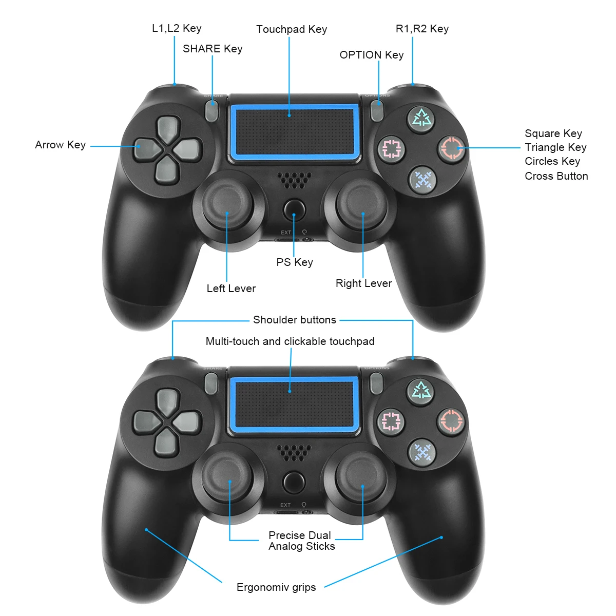 Беспроводной джойстик Battool для Sony PS4 геймпад Bluetooth PlayStation 4 беспроводная консоль PS3