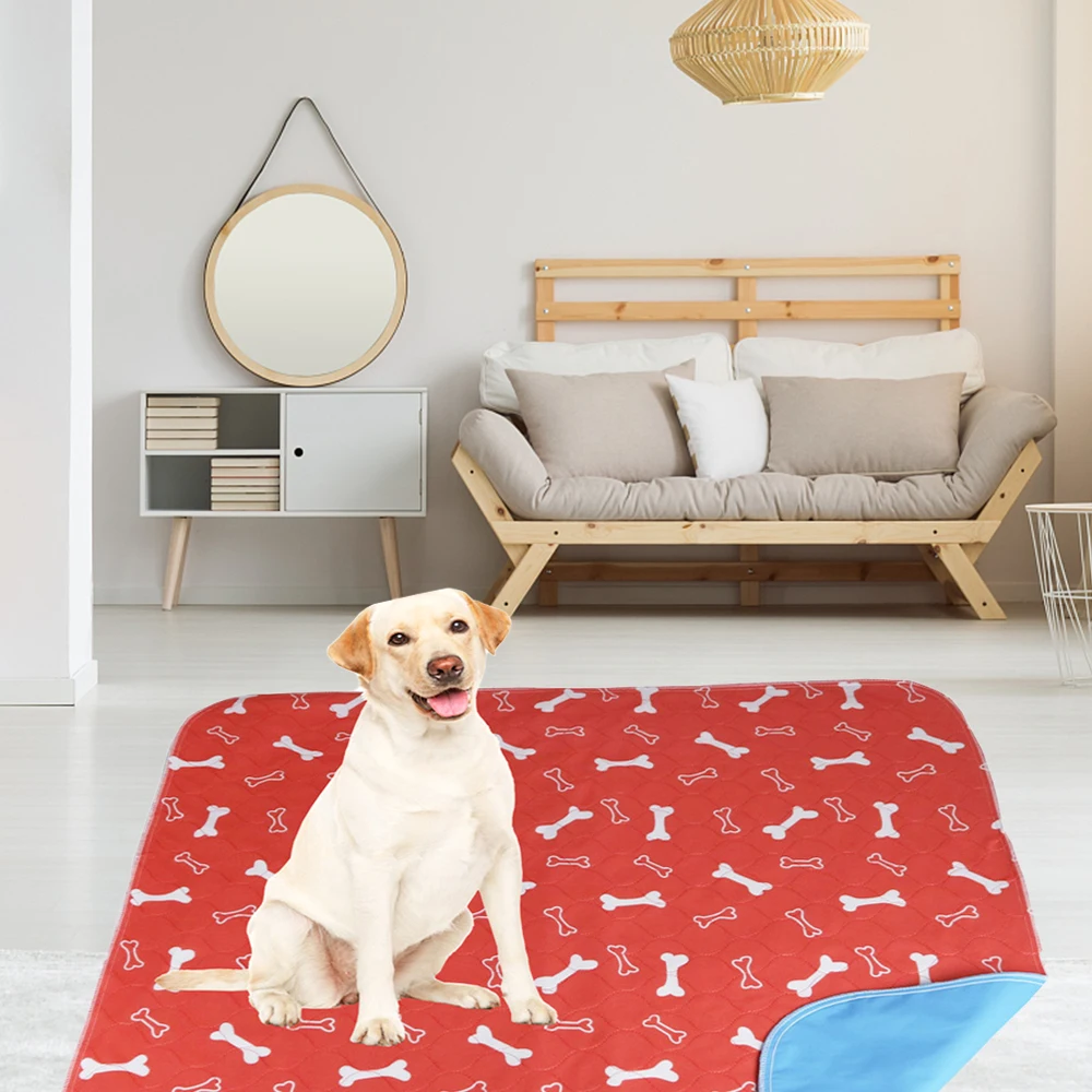 

Large Size Washable Reusable Pee Pads For Dogs Puppy Training Whelping Pets Food Bowl Mats Blankets Absorbent Diaper