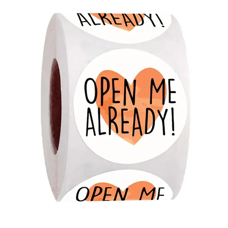 

500 шт., откройте меня, наклейка раньше, спасибо, наклейка, наклейка на подарок, герметичная этикетка