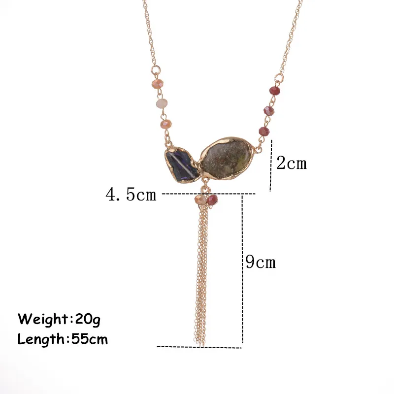 Модное Брендовое богемное колье-ошейник ожерелье с мраморным камнем винтажное массивное ожерелье для женщин Рождественский подарок ювелирные наборы