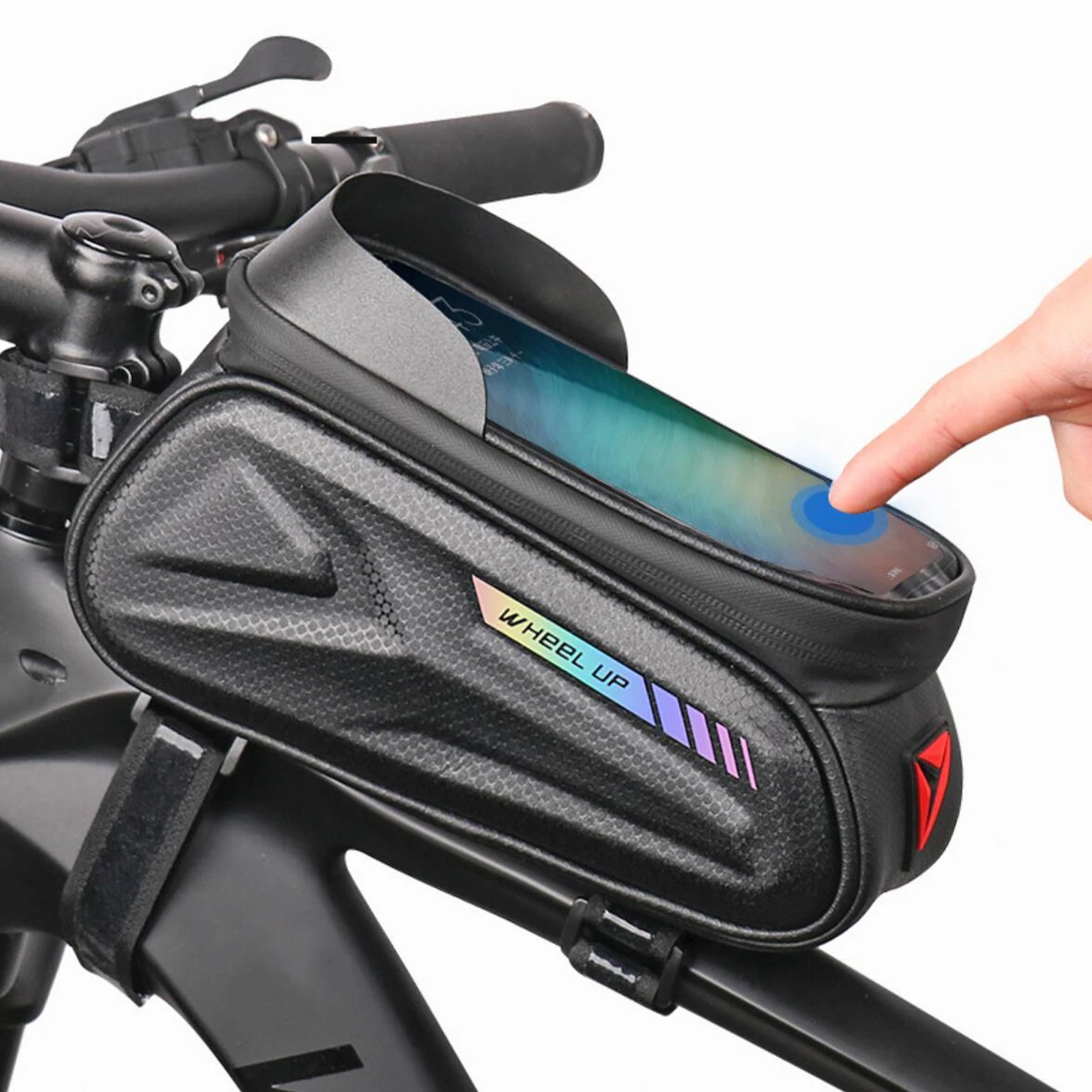 wtuvive bicycle bag frame front top tube 7 inch touch screen bicycle bag water proof phone case bracket bicycle bag accessories free global shipping