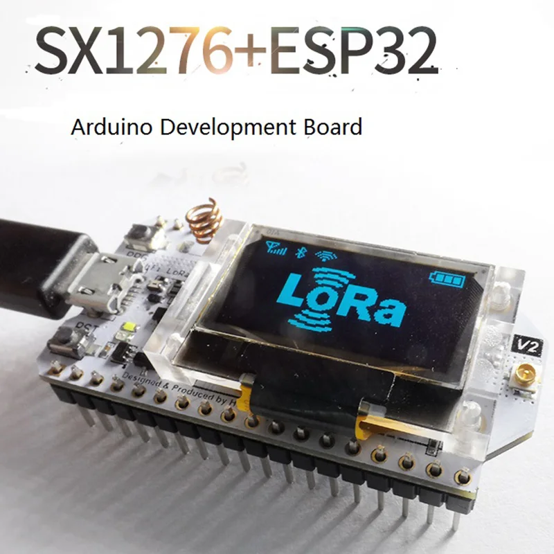 

2Pcs 868-915MHz SX1276 ESP32 LoRa 0.96 Inch Blue OLED Display Bluetooth WIFI Lora Kit 32 Module IOT Development Board