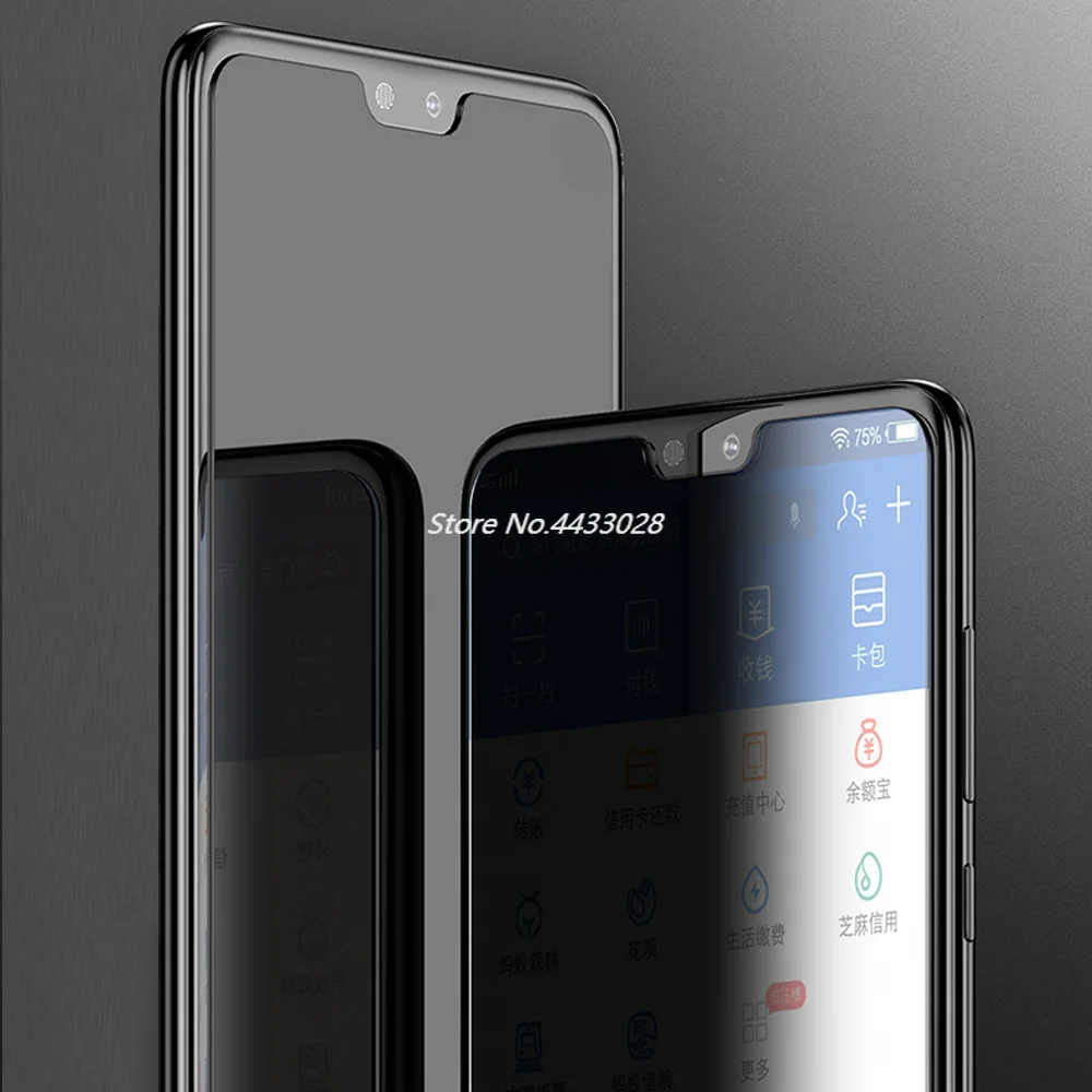 9H 2.5D Защита экрана для конфиденциальности Huawei P20 Lite Pro антибликовое закаленное