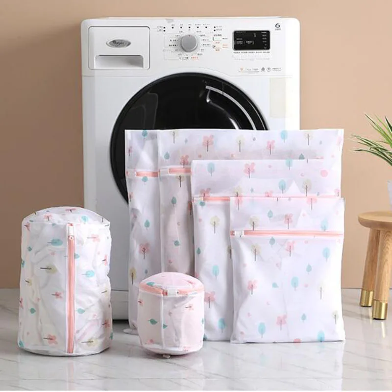 

2020 New Arrival Zippered Laundry Wash Bag Foldable Mesh Net Dirty Clothes Socks Washing Bags Useful Bra Underwear Laundry Bag