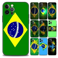 flag football of brazil phone case for iphone 11 12 13 pro max 7 8 se xr xs max 5 5s 6 6s plus soft silicone cover coque funda