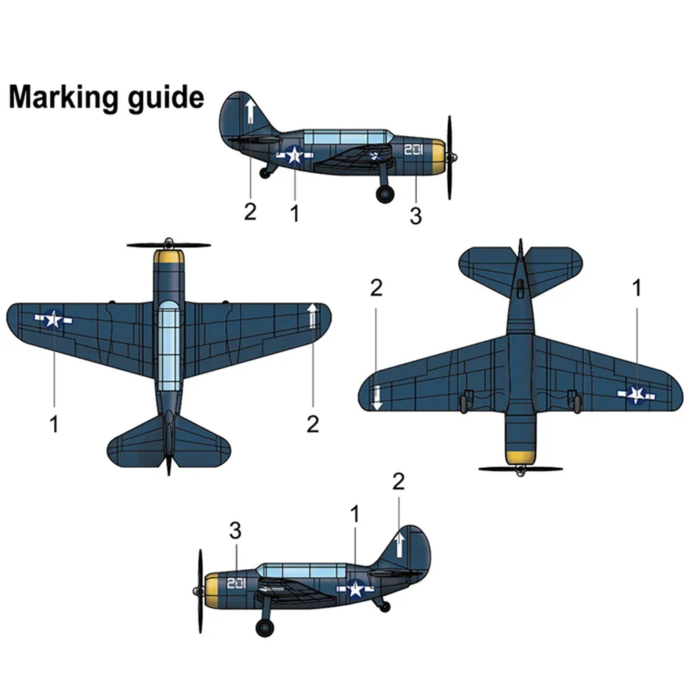 4 шт Trumpeter 06407 1/350 SB2C Helldiver предварительно окрашенная Строительная полуготовая
