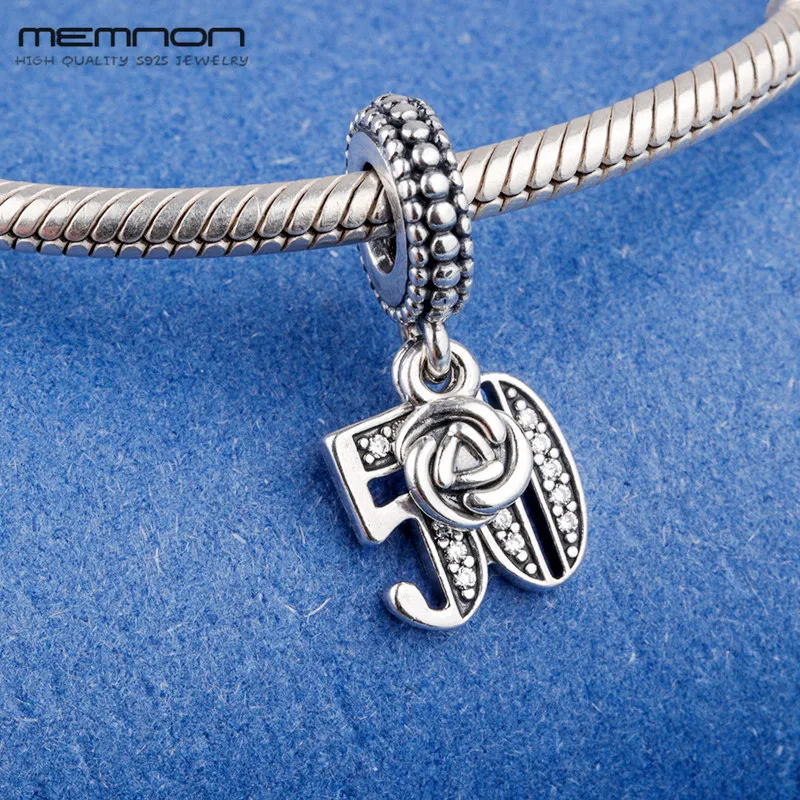 Mother's day 925 sterling silver Graduation Scroll Achievement Trophy Hanging 16 18 50 60 Years of Love charms fit bracelet DIY |