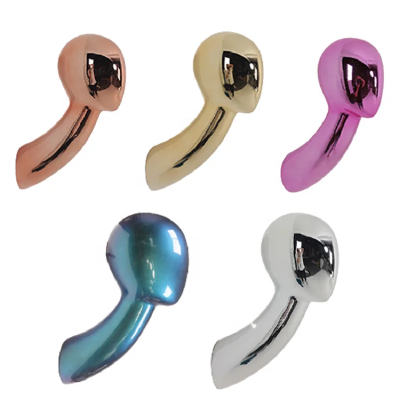 Голова-манекен из стекловолокна глянцевая белая черная серебряная золотая