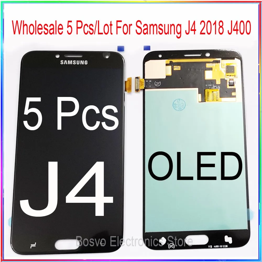 Pantalla LCD para Samsung Galaxy, montaje de digitalizador con pantalla t&aacute;ctil OLED, para J4, J400, J400F, J400G/DS, SM-J400F, venta al por mayor, 5 unids/lote-0