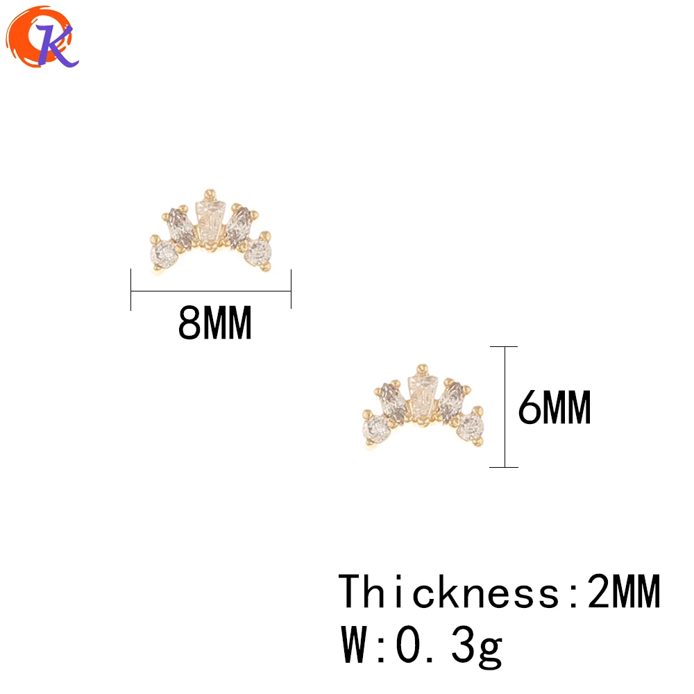 Ювелирные аксессуары Cordial Design 50 шт./Сделай сам/натуральное золото/кубические