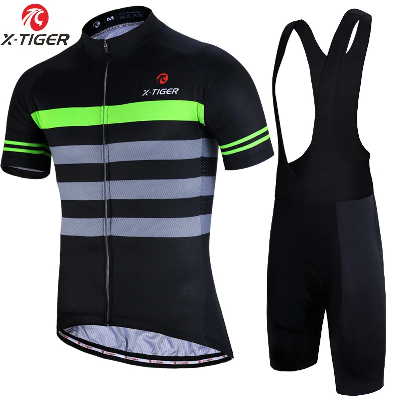 Bib Cycling Set X-Tiger Pro одежда для велоспорта, дышащая летняя одежда для велоспорта, комплект быстросохнущей одежды для горного велосипеда, одежда для велоспорта - Цвет: Bib Cycling Set