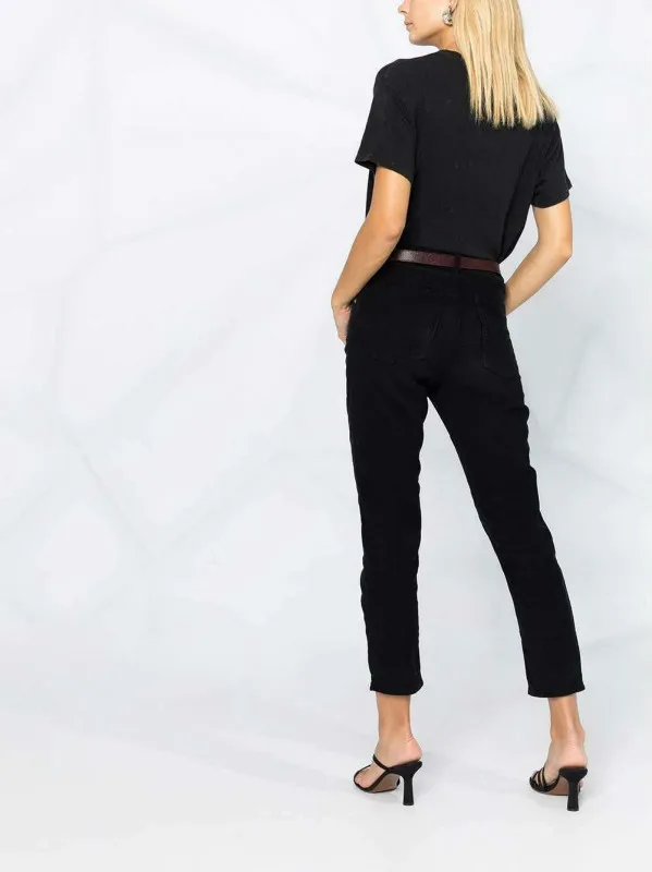 

2020 Autumn Winter New Pattern Fashion Versatile Commute Inelastic Corduroy Jeans High Waist Ninth Pants Straight Jeans I1