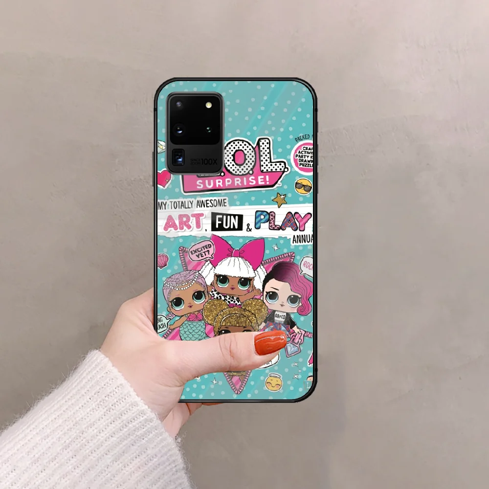 

Pretty Girl Cute Doll Lol Phone Tempered Glass Case Cover For Samsung Galaxy S Note 8 9 10 20 21 FE E Plus Uitra Tpu Prime