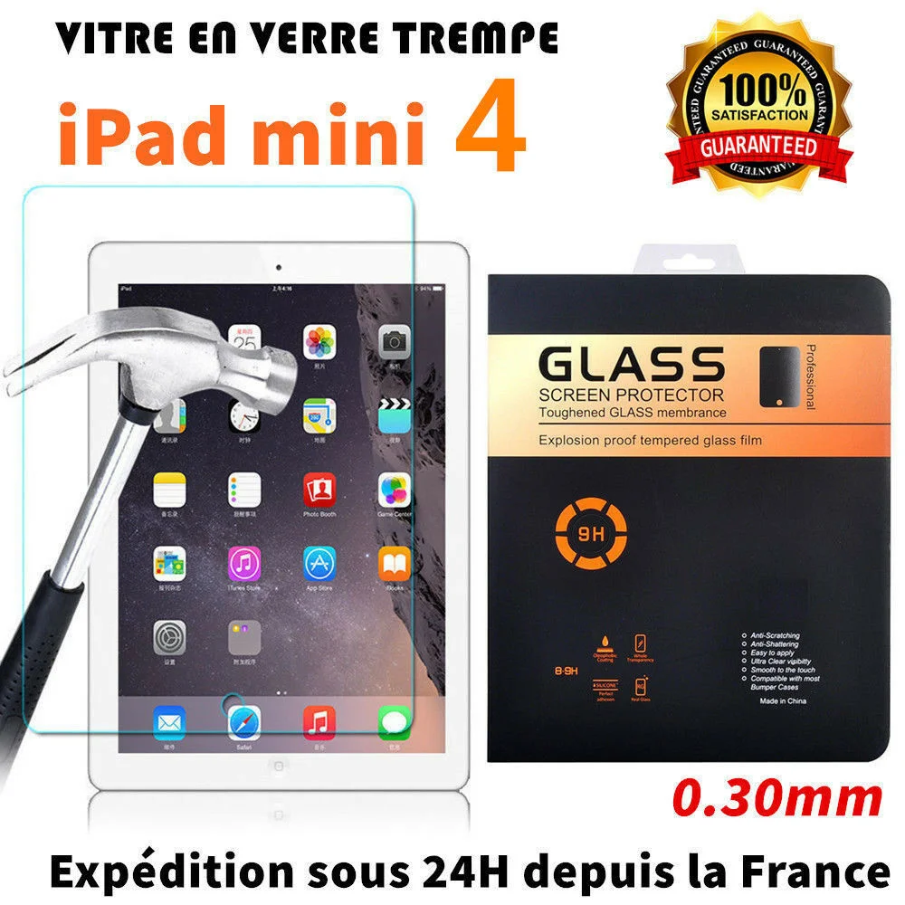 

ipad mini 4 Vitre Film protection protecteur verre Trempé d'écran incassable