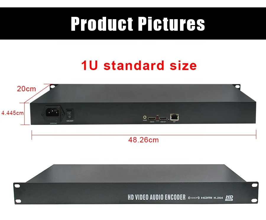

MPEG Audio Encoding 1U Rack 1 channel 1U Chassis H264 HDMI Video Encoder