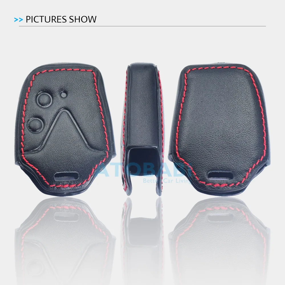 Leather Car Key Case For Proton Wira 415 416 Persona 2 Buttons Remote Control Fob Protector Cover Keychain Holder Auto Accessory |