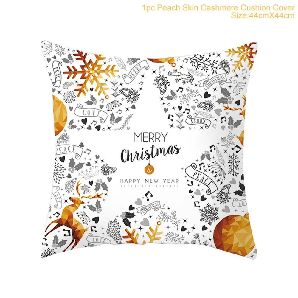 QIFU 45x45cm Elk Snowflake Santa Claus Christmas Pillowcase Christmas Decor for Home Christmas Navidad Xmas New Year - Цвет: Xmas Pillowcase 15