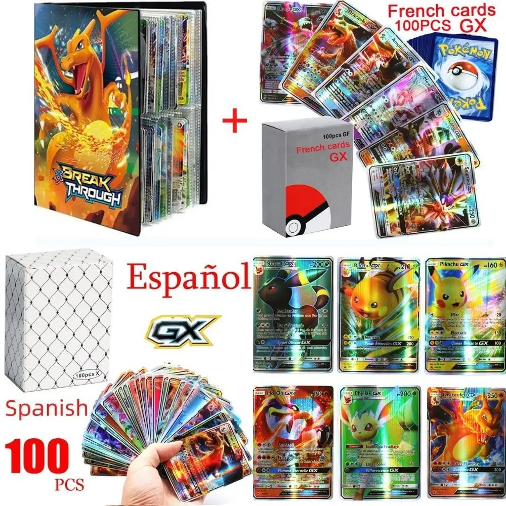 

240 piece stand series Pokemon card album best selling French/Spanish version Pokemon toy children's gift