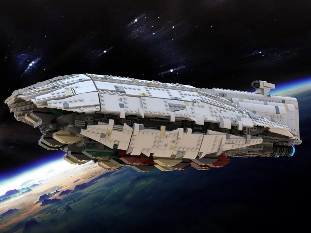 

Межзвездный конструктор с мелкими частицами, морской корабль MOC Empire, боевой корабль, самолет для транспортировки, собранная игрушка, подаро...