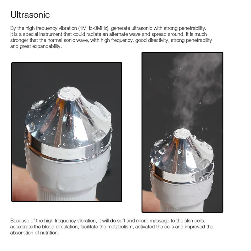 Beste 3in1 Ultrasone Schoonheid Nuskin Lumispa Gaanic Instrument Galvaniseren Korporaal Ontgifting Ultrasound Facial Body Massager
