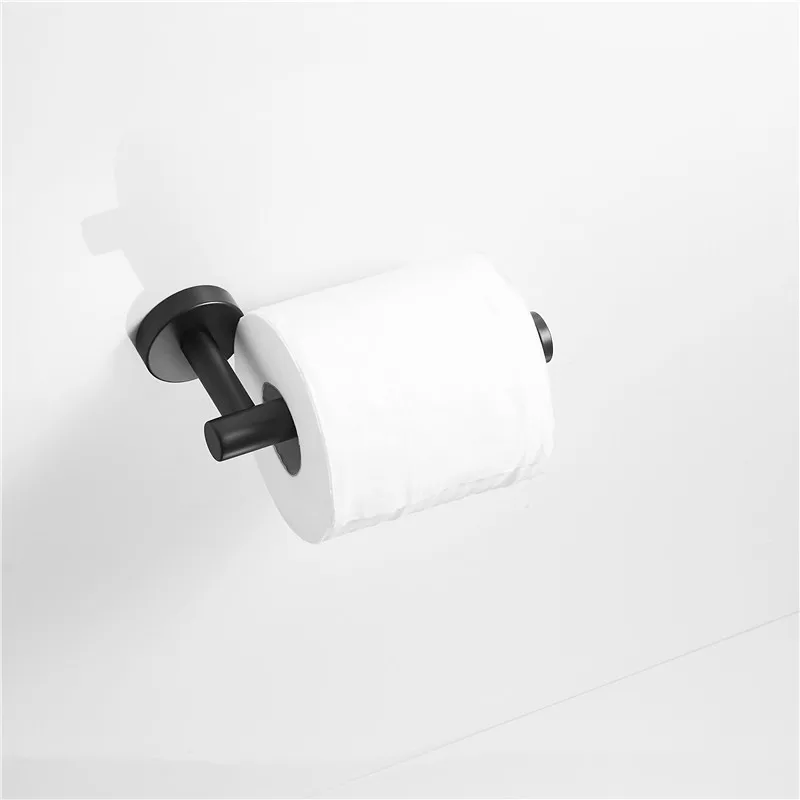 Матовый черный комплект из 3 предметов аксессуары для ванной комнаты настенное