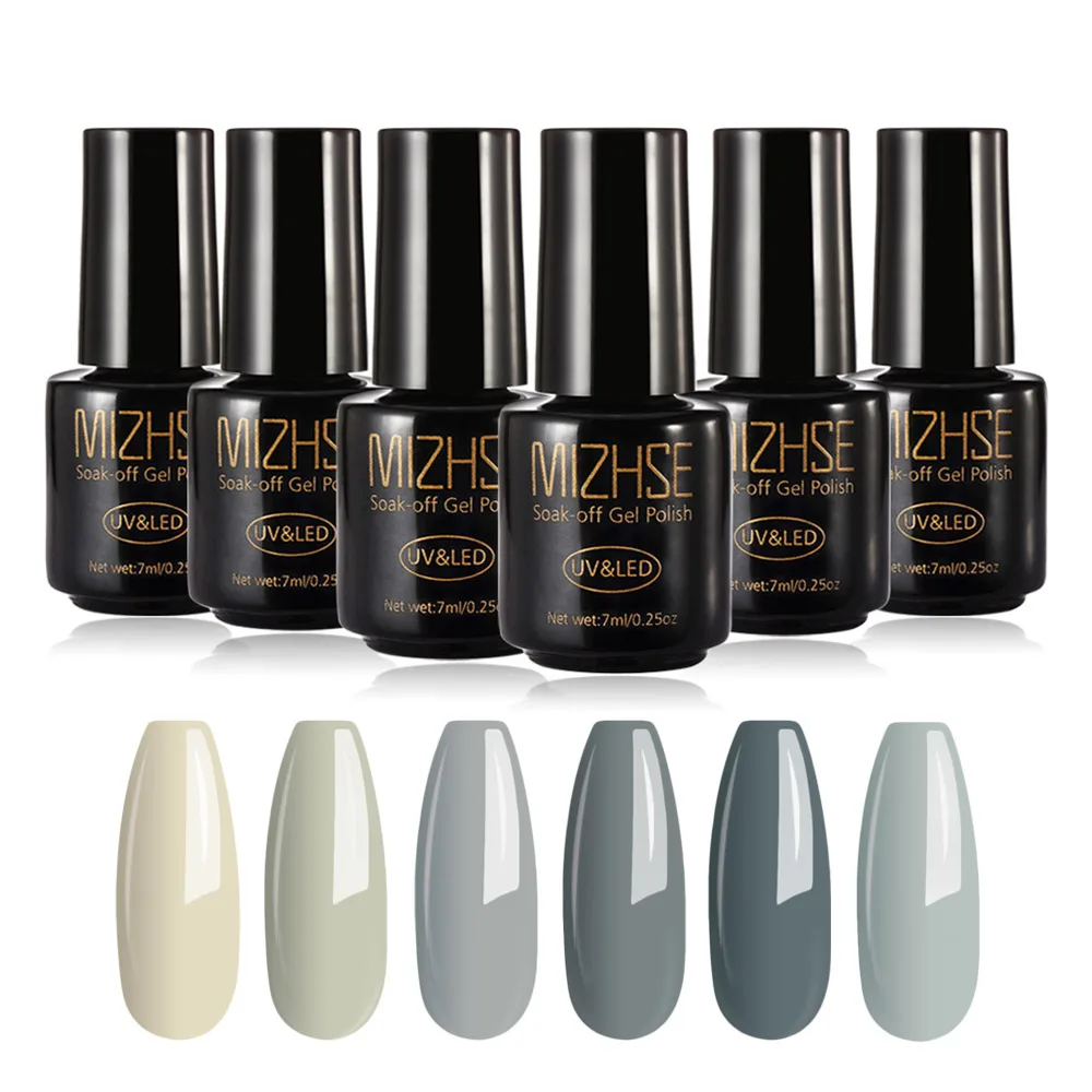 7ML P07 MIZHSE, 18 мл, Гель-лак, Гель-лак, УФ-гель, светодиодный, лампа, Гель-лак, дизайн ногтей, 6 шт. в наборе, горячая Распродажа, лак, смола, цвет, грунтовка - Цвет: 7ML P07