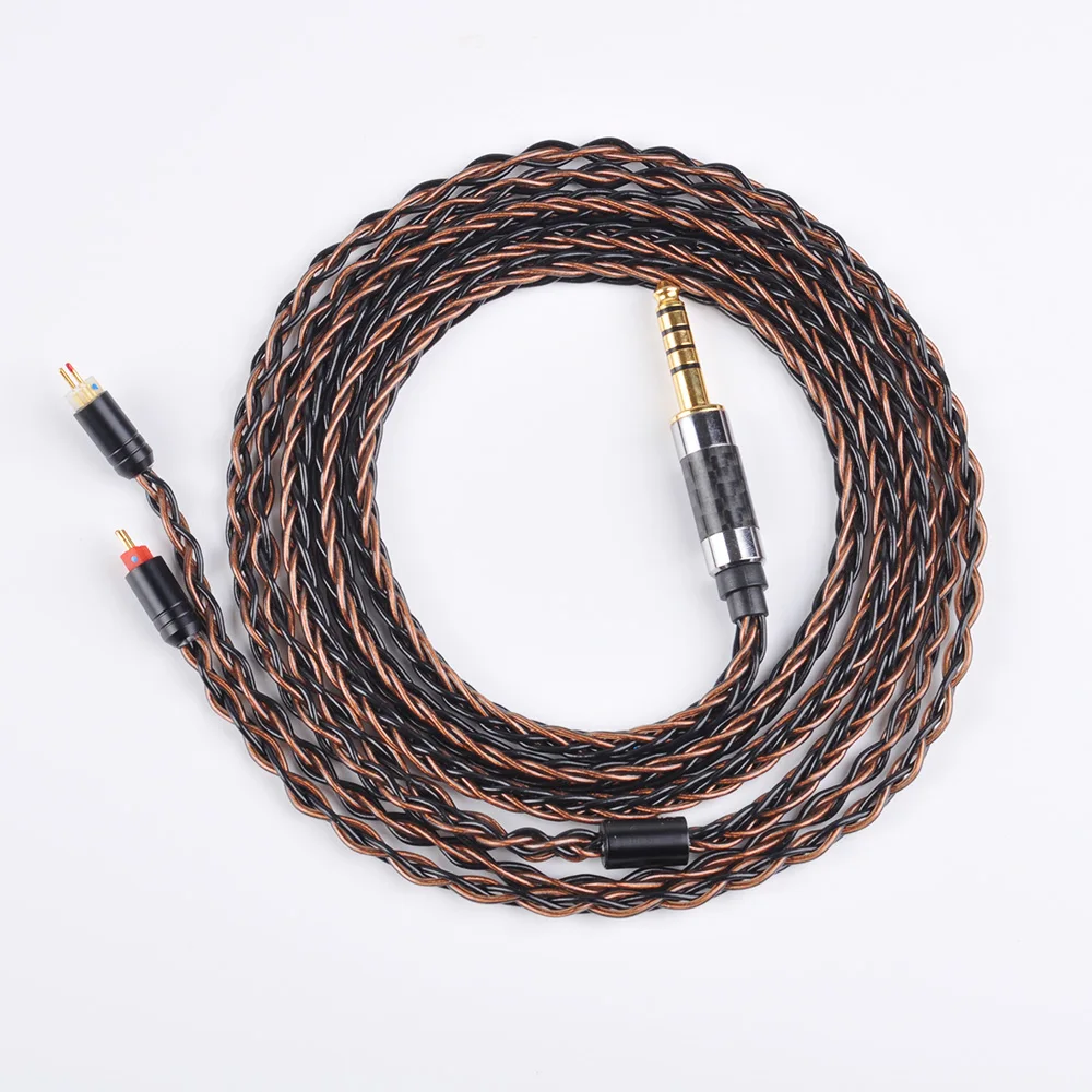 Yinyoo 3,5/4,4/2,5 мм сбалансированный MMCX для Shure SE215 se535 se846 2Pin 8 ядер посеребренный кабель для наушников для ZS10 AS10 ZSN для TRN