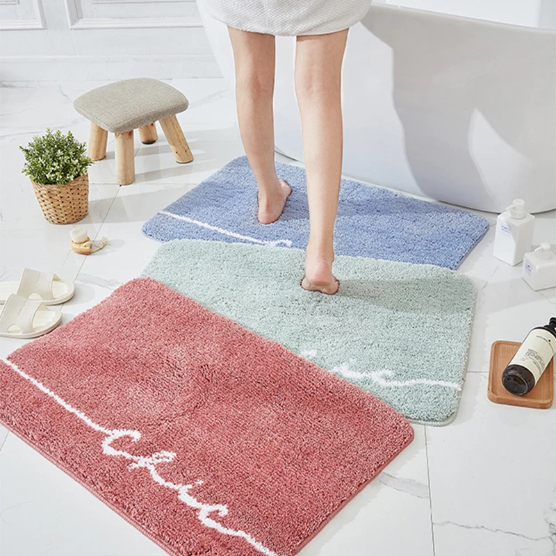 

Bathroom Non-Slip Home Bathroom Balcony Doorway Hallway Mat Absorbent Bathroom Door Entrance Mat Toilet Door Mat for Bath Rug